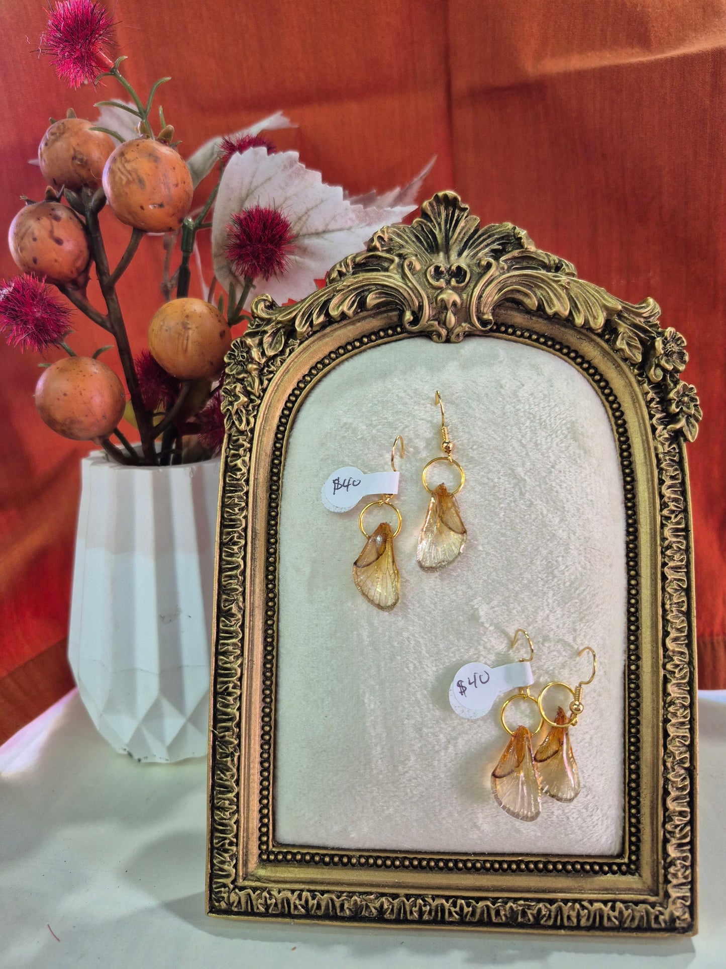 Cicada wing earrings (set 2)