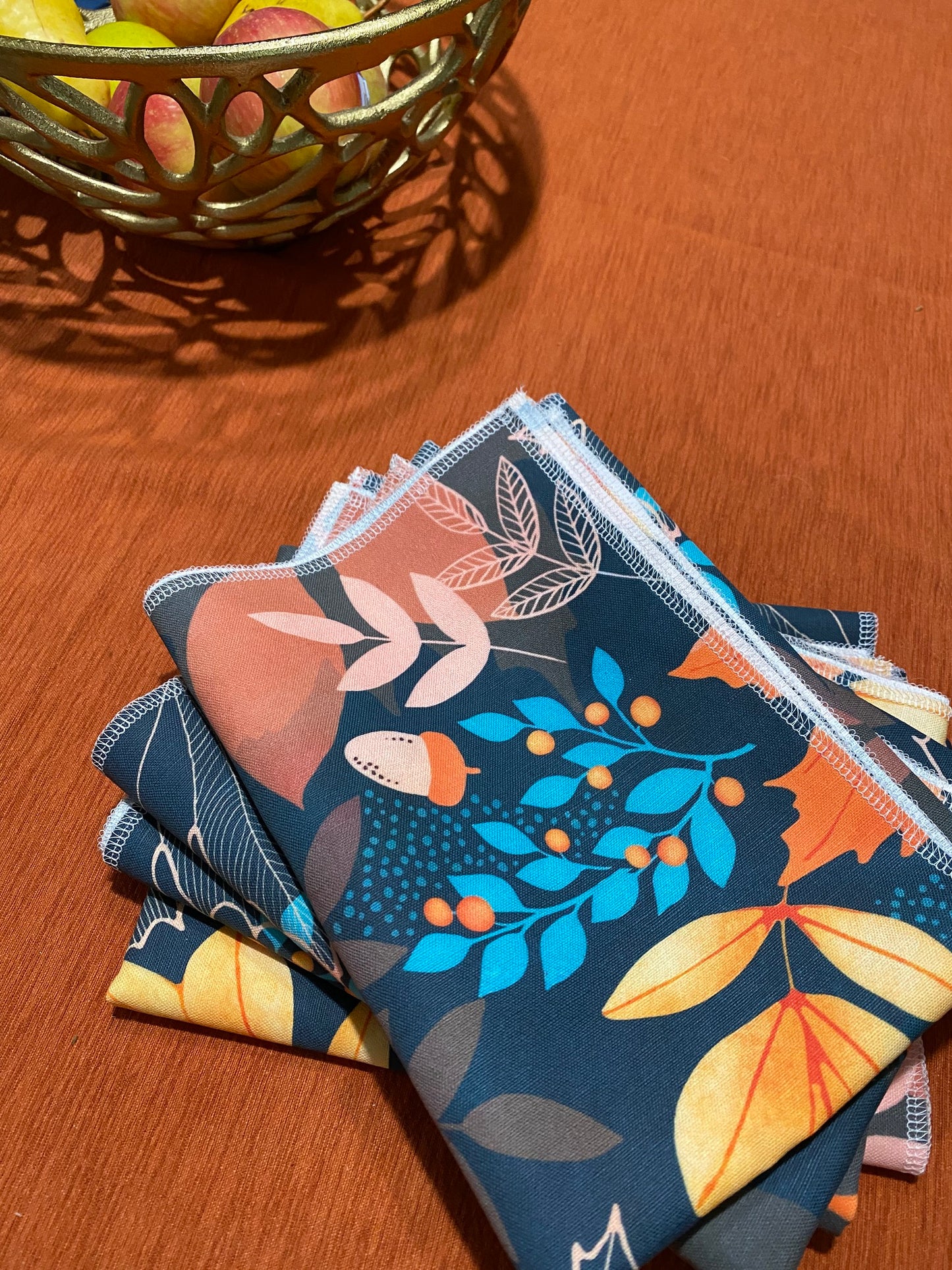 Tea Towel in "Earthy Autumn Leaves"