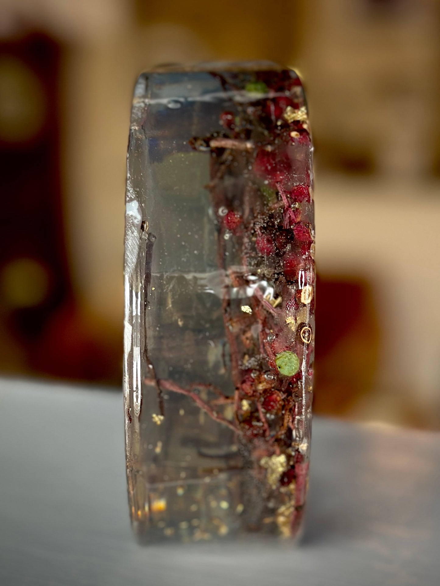 Botanical and gold resin arch
