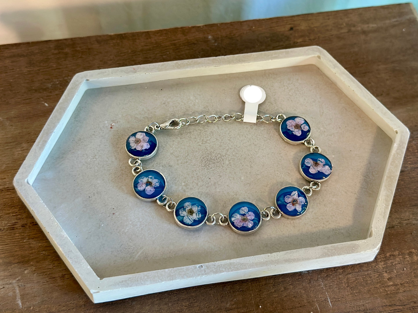 Blue floral bracelet