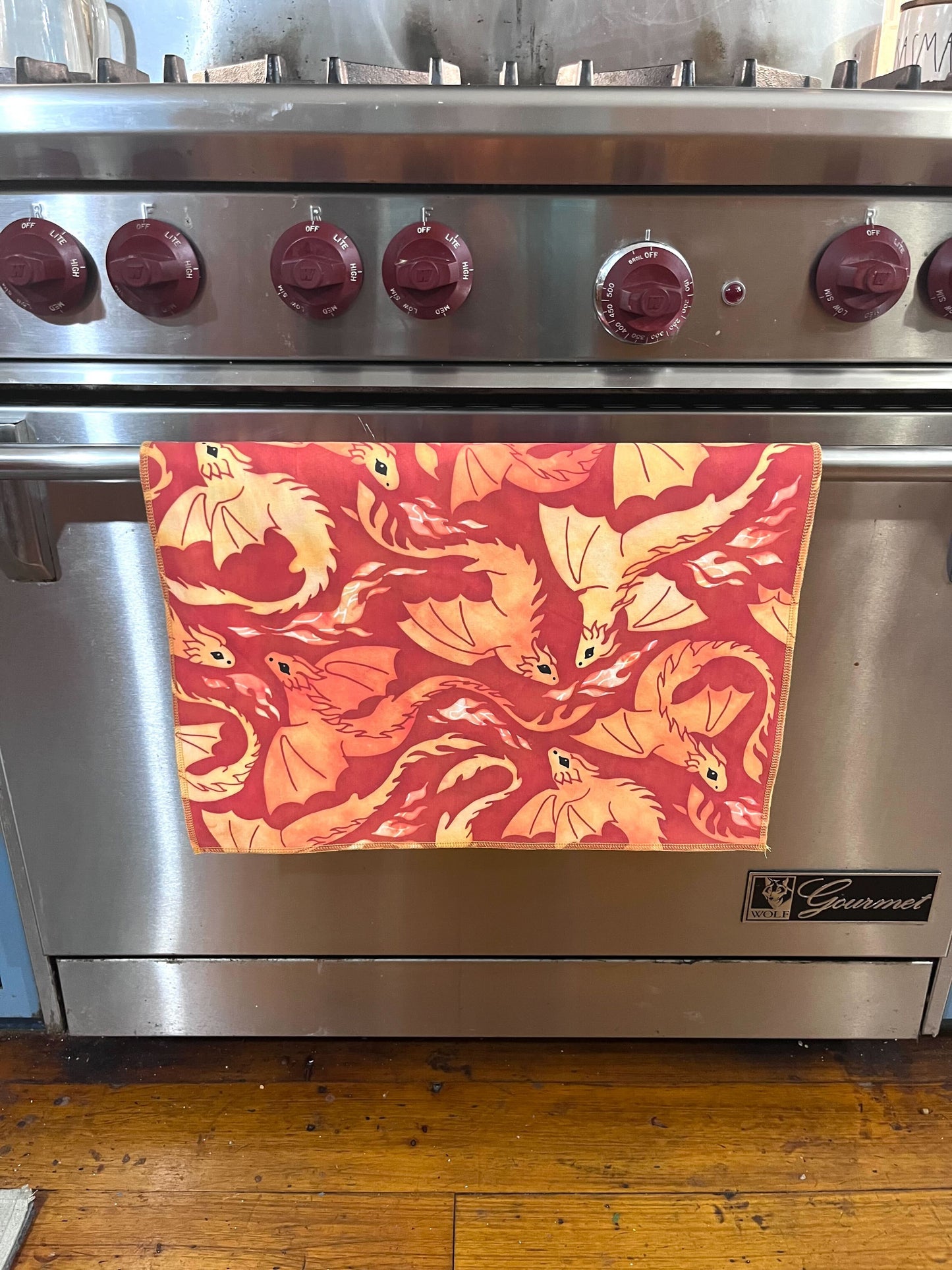 Tea Towel in "Dragon Fire"