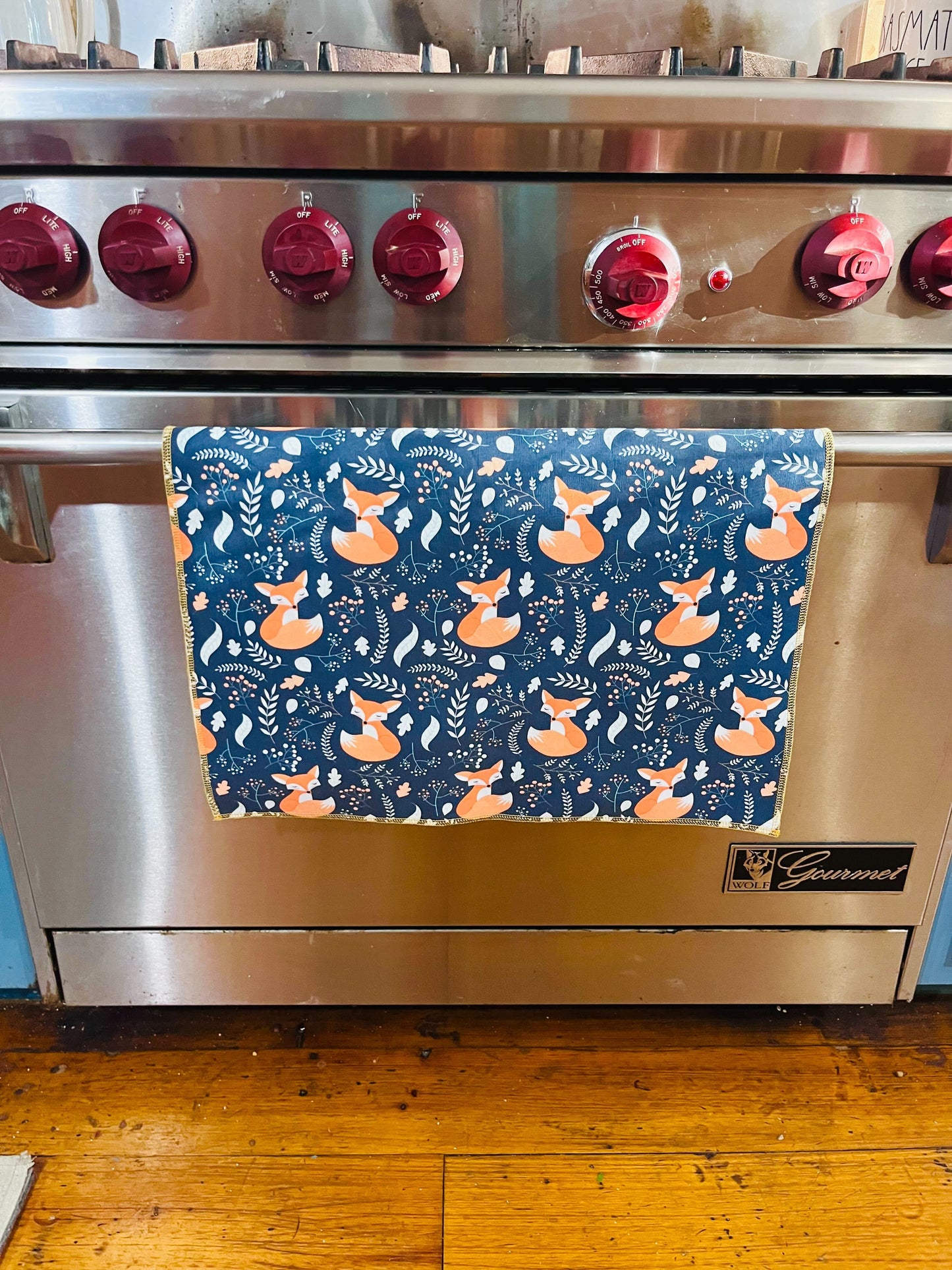 Tea Towel in "Sleepy Foxes"