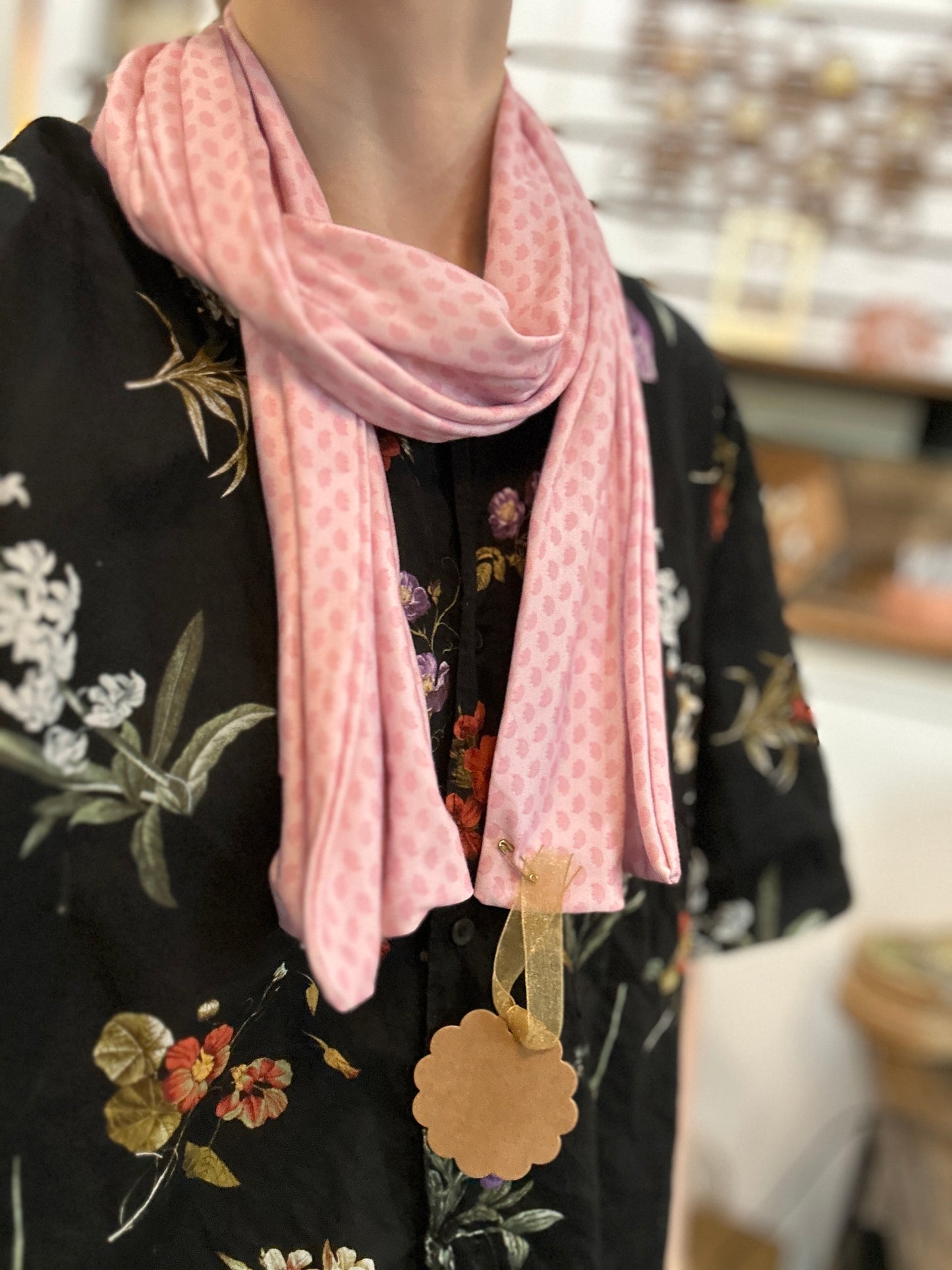 Handmade Scarf - Pink Tardigrades