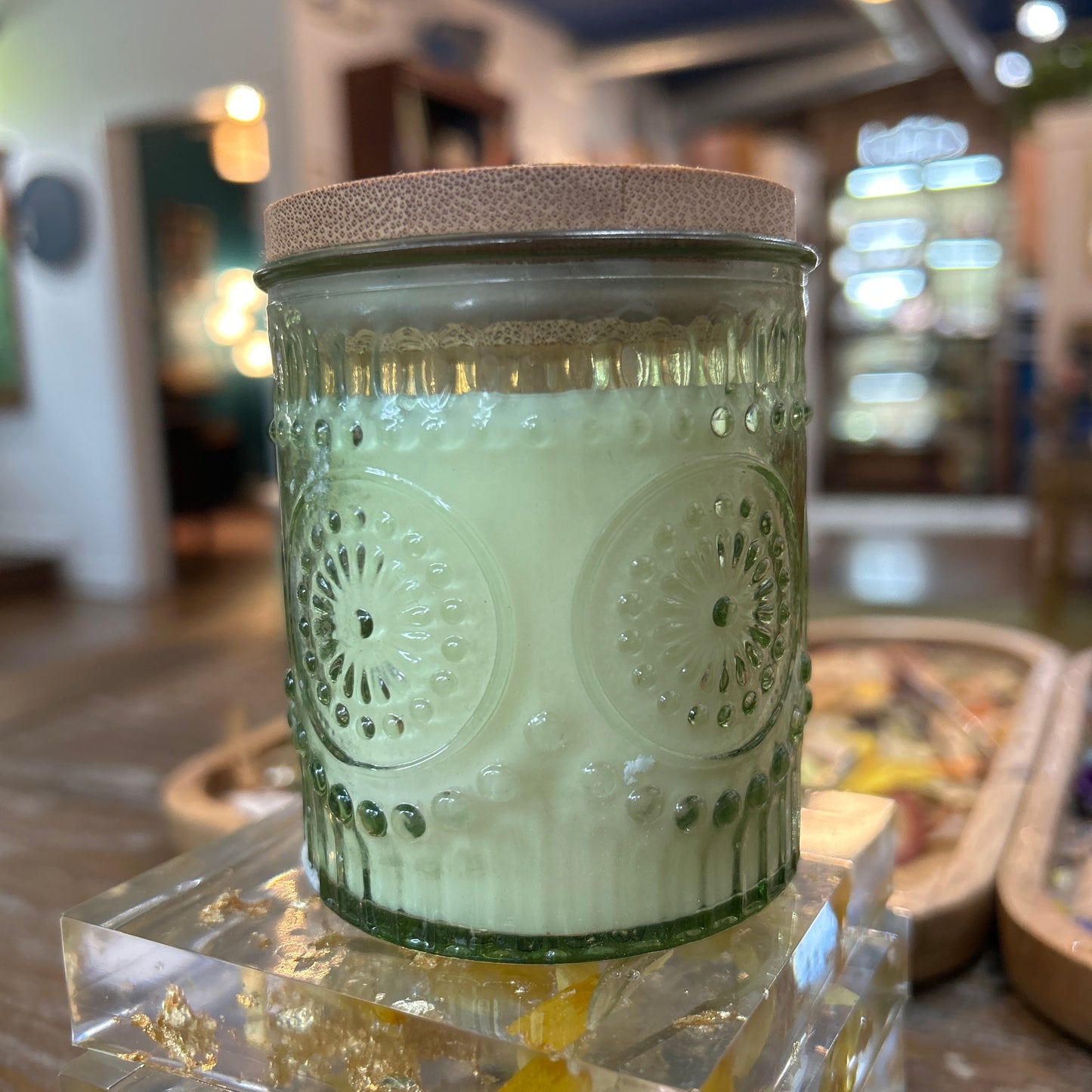 Rainy Night in the Fin Forest candle (scented, starburst pattern)