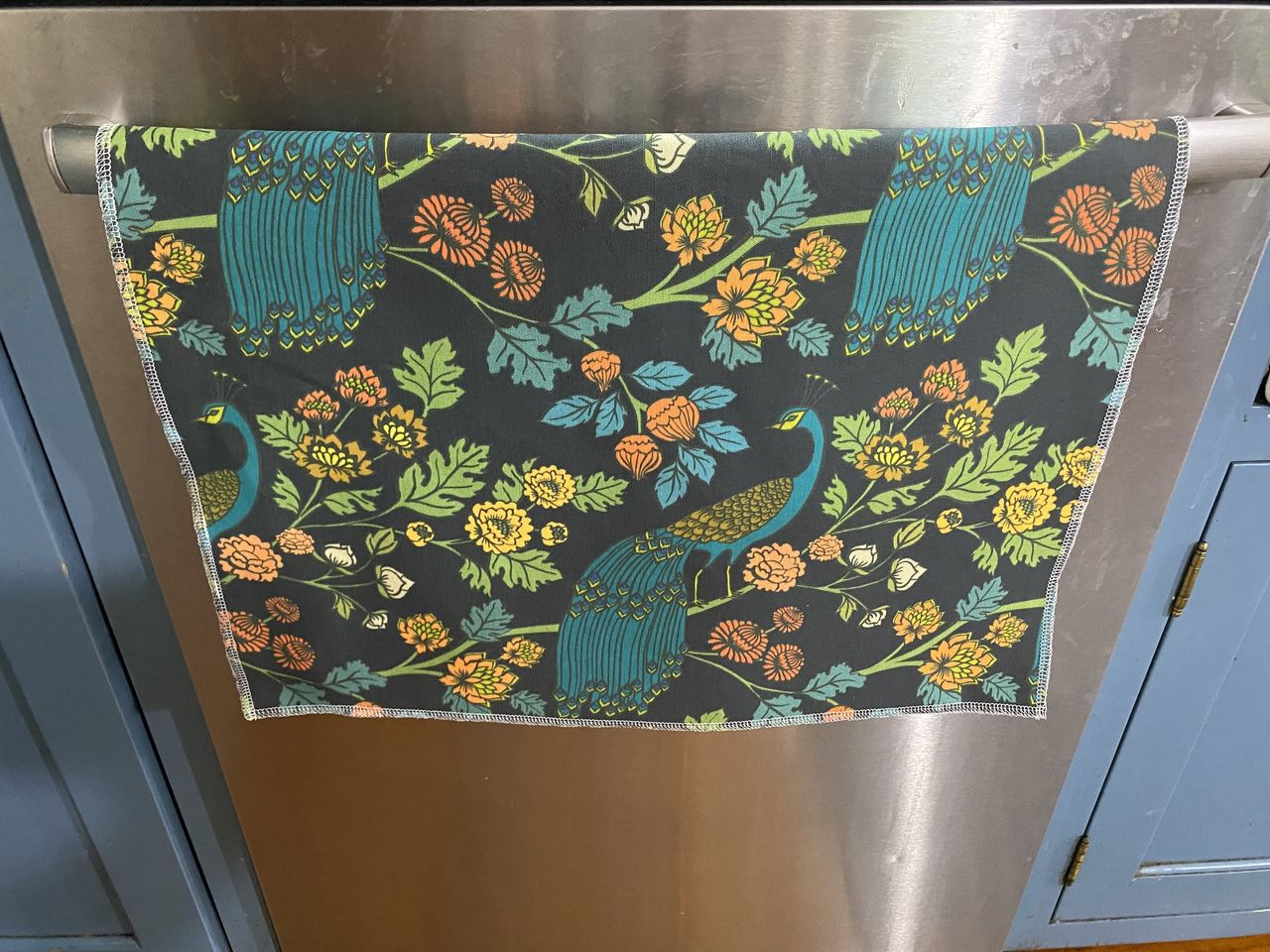 Tea Towel in "Peacock Garden"