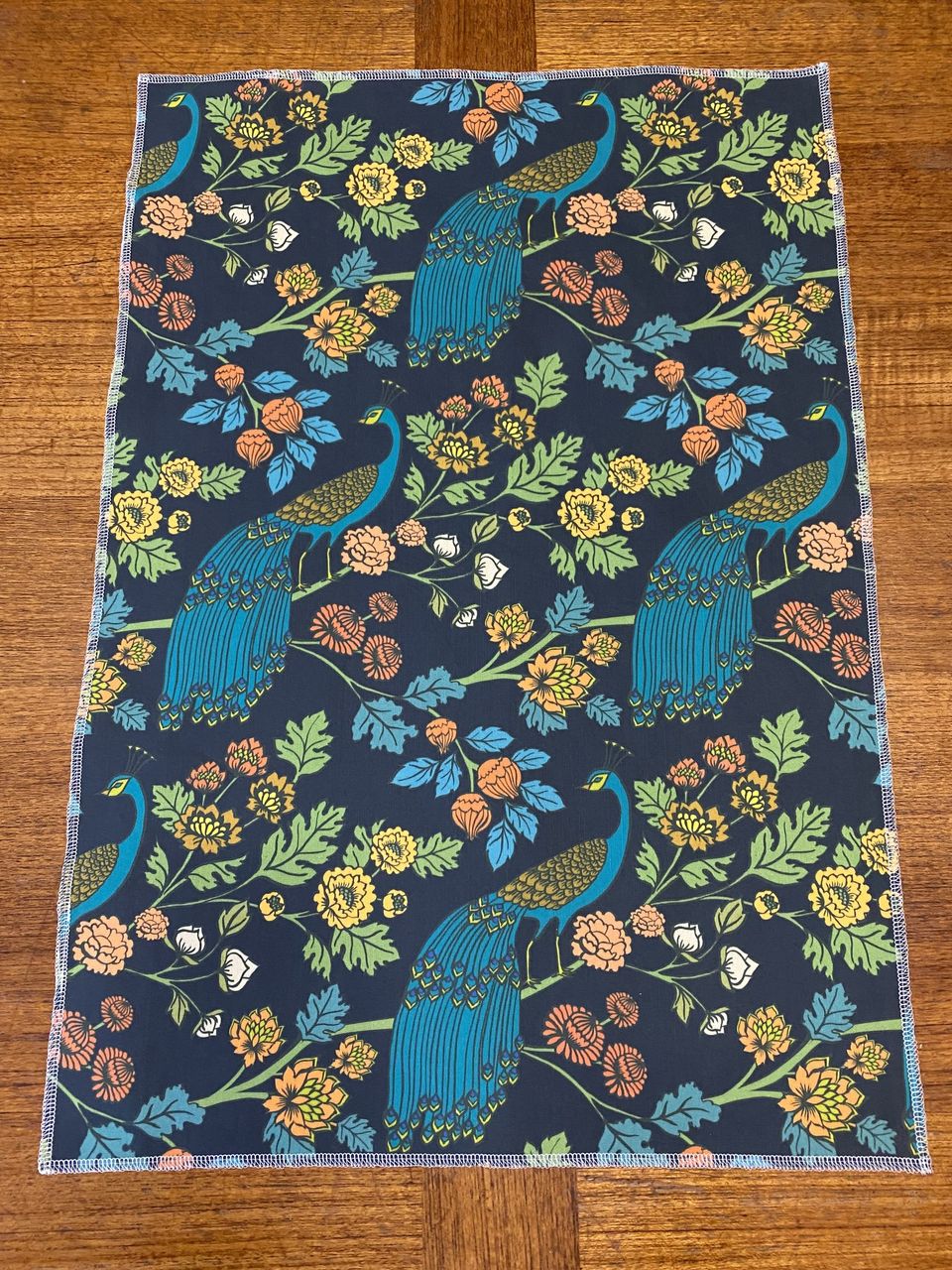 Tea Towel in "Peacock Garden"
