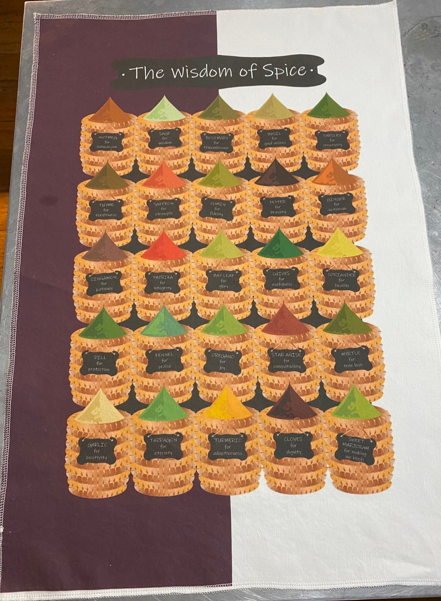 Tea Towel in "The Wisdom of Spice"