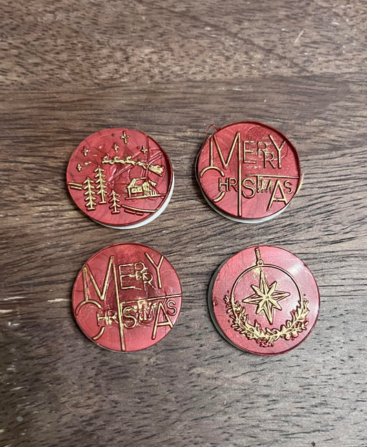 Christmas wax seals (set of 4)