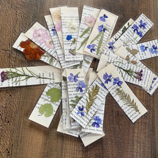 June 19, 20, 21: Flower Paper Bookmarks Workshop ($25)