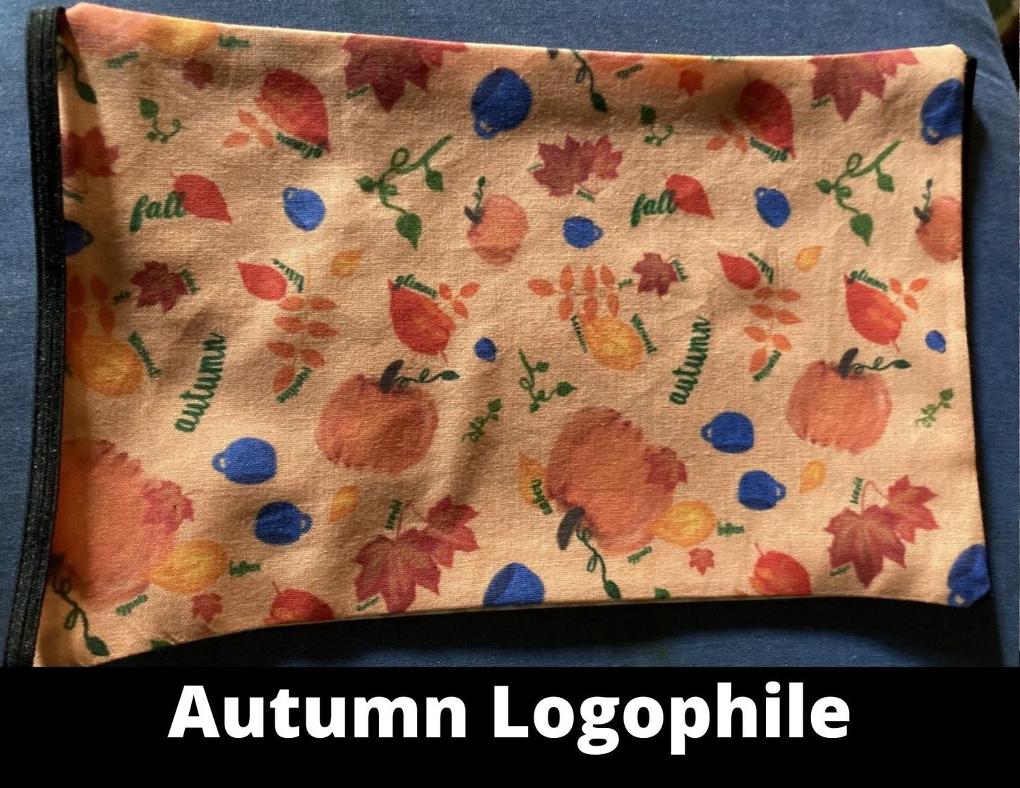 Handmade Scarf in "Autumn Logophile" Jersey Knit Infinity