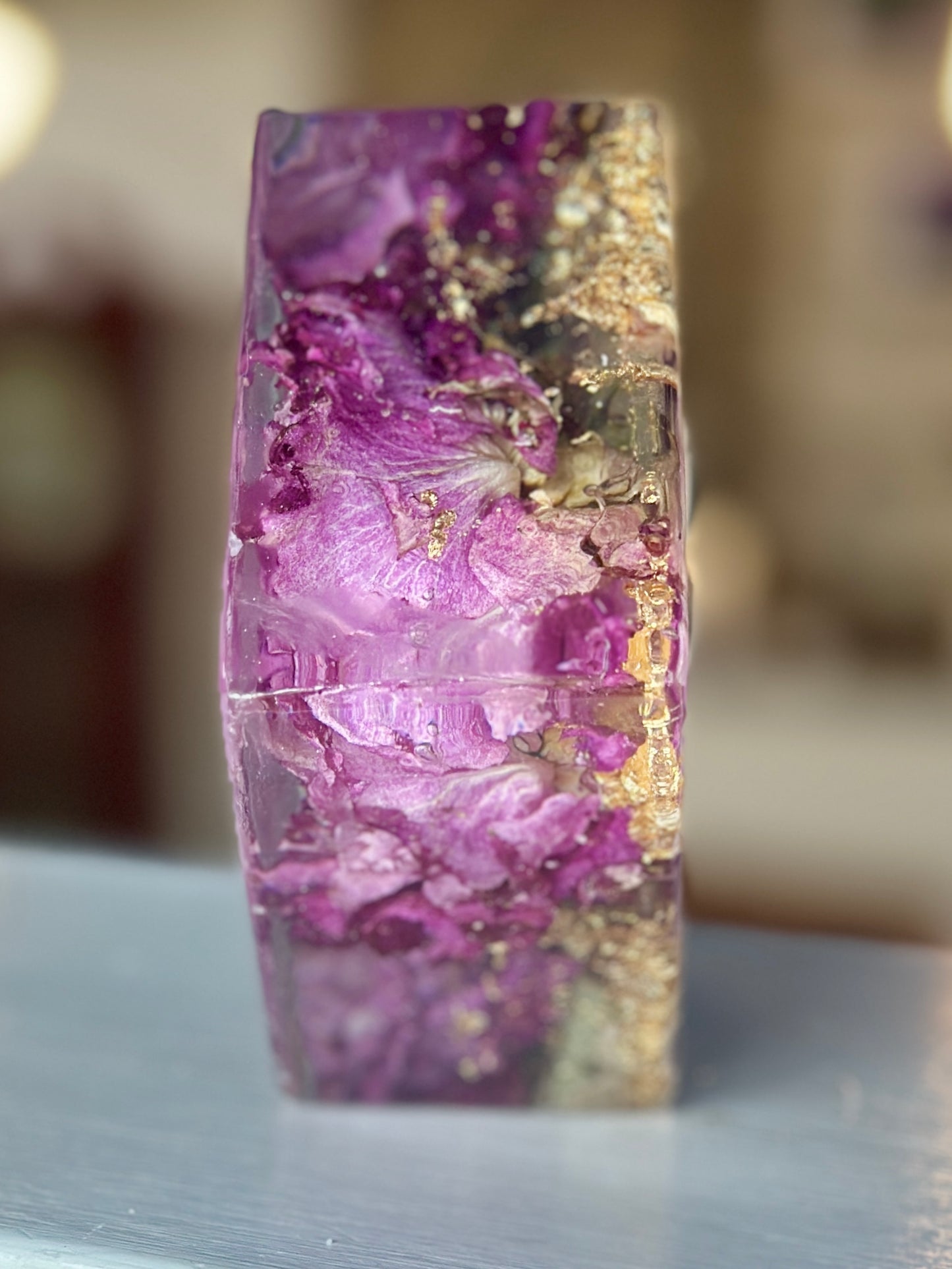Pink rose trio resin house