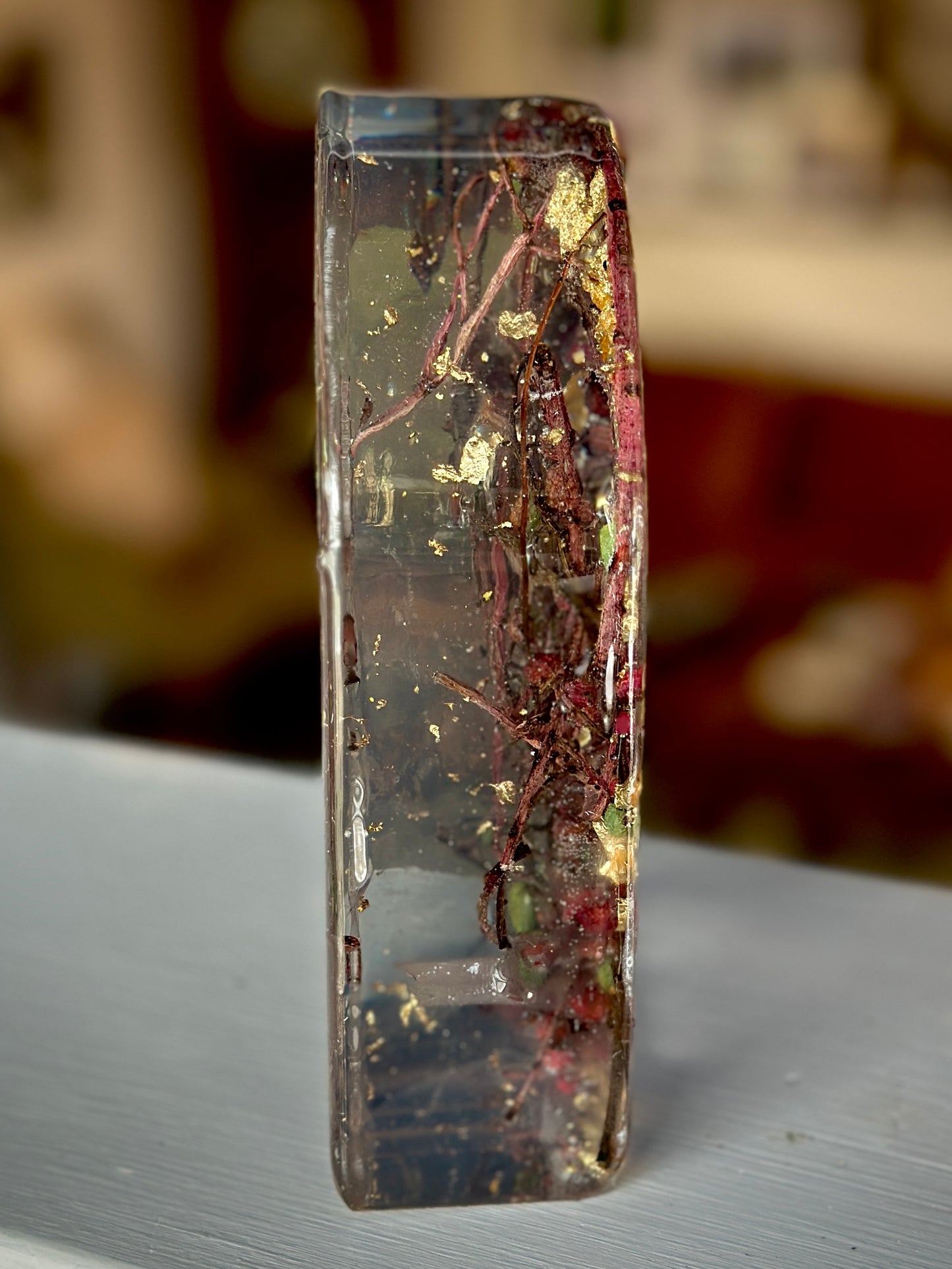 Botanical and gold resin arch