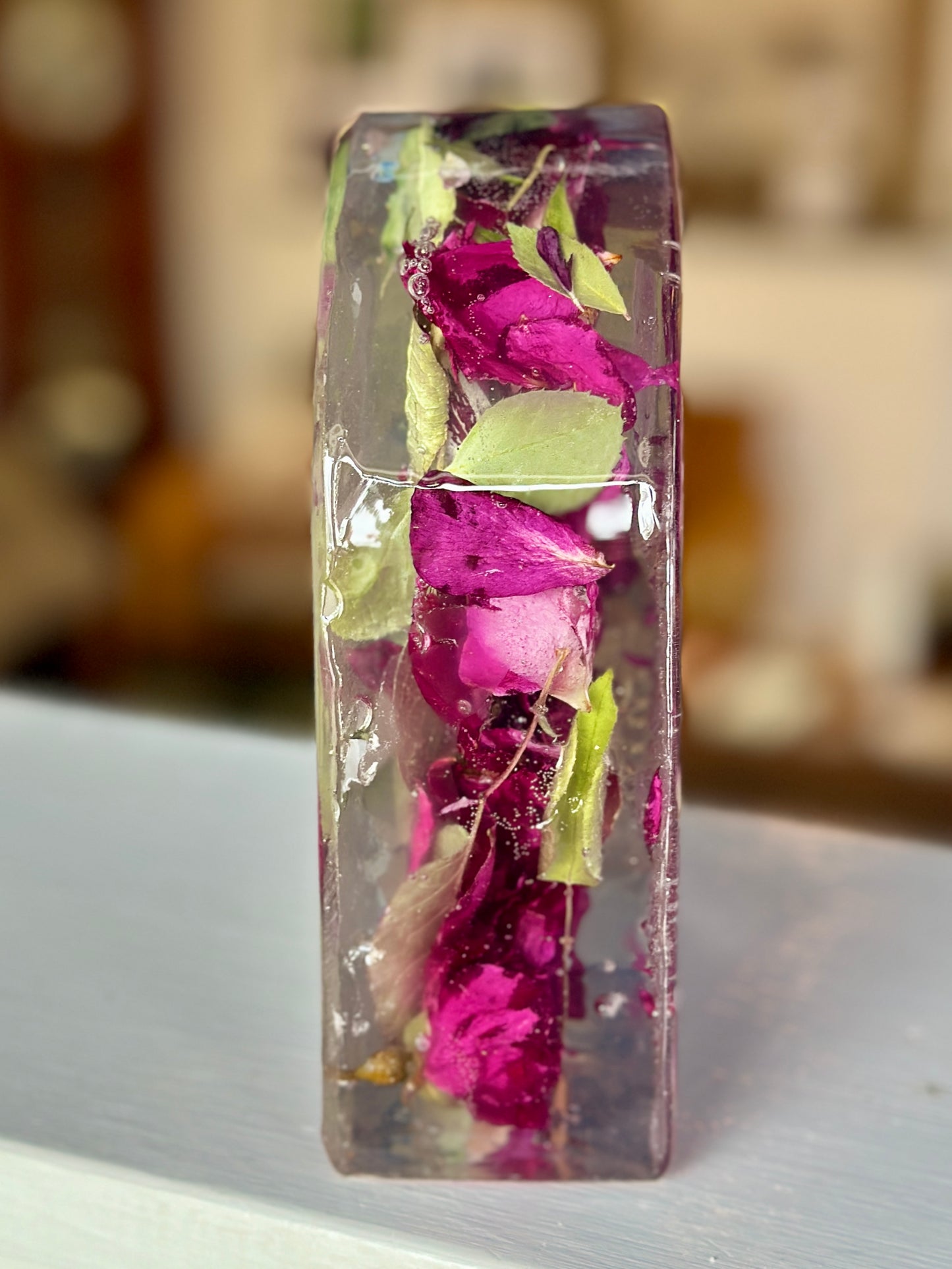 Pink roses resin arch