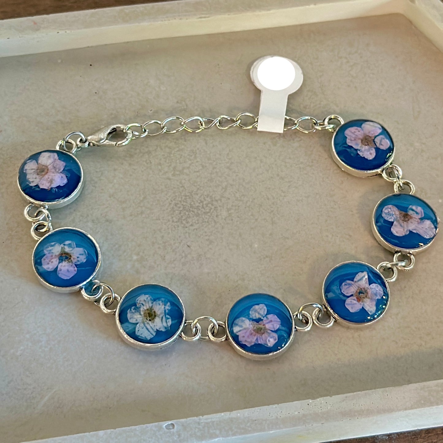 Blue floral bracelet