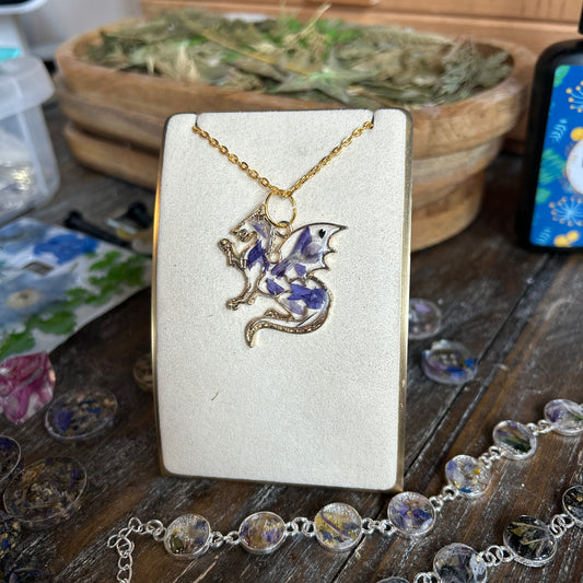 Gold dragon pendent