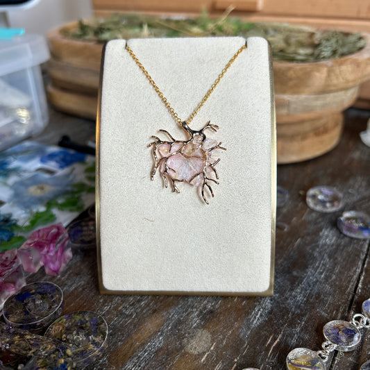 Gold branch necklace