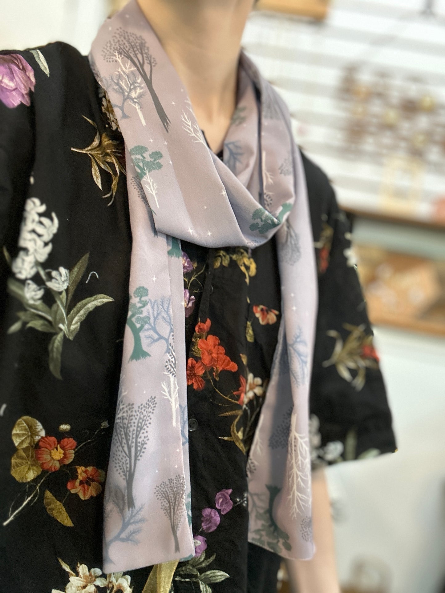 Handmade Scarf - Starry Woods
