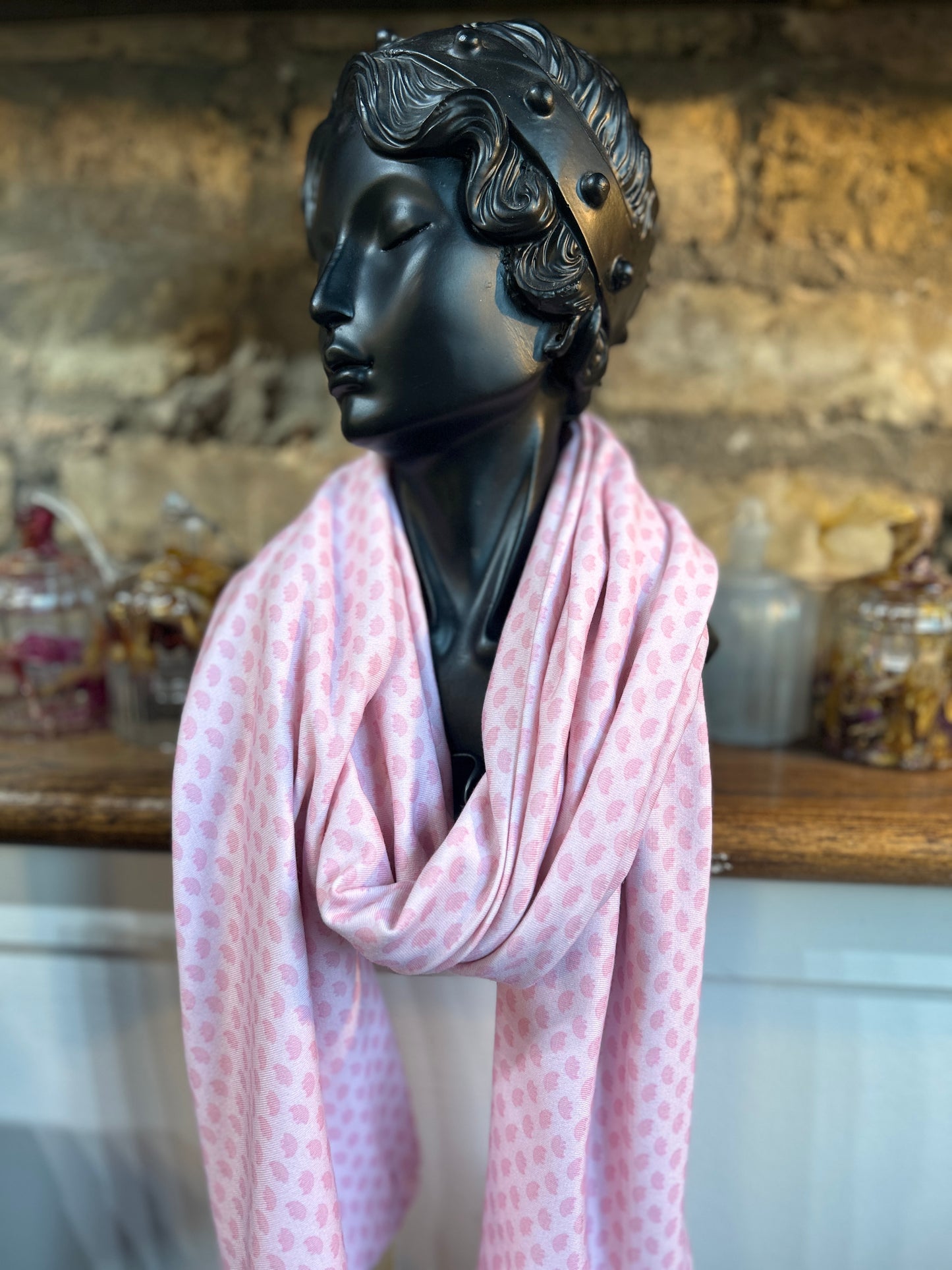 Handmade Scarf - Pink Tardigrades