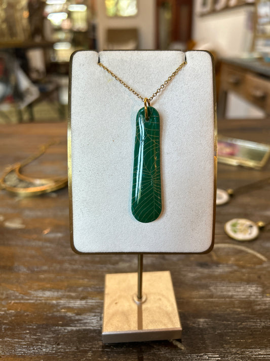 Green Oblong Necklace