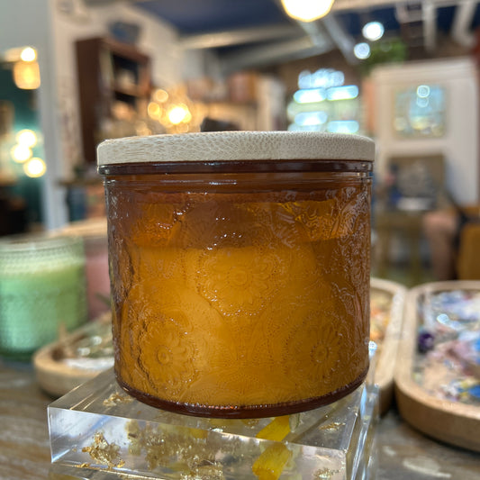 Organe glass white candle (unscented)