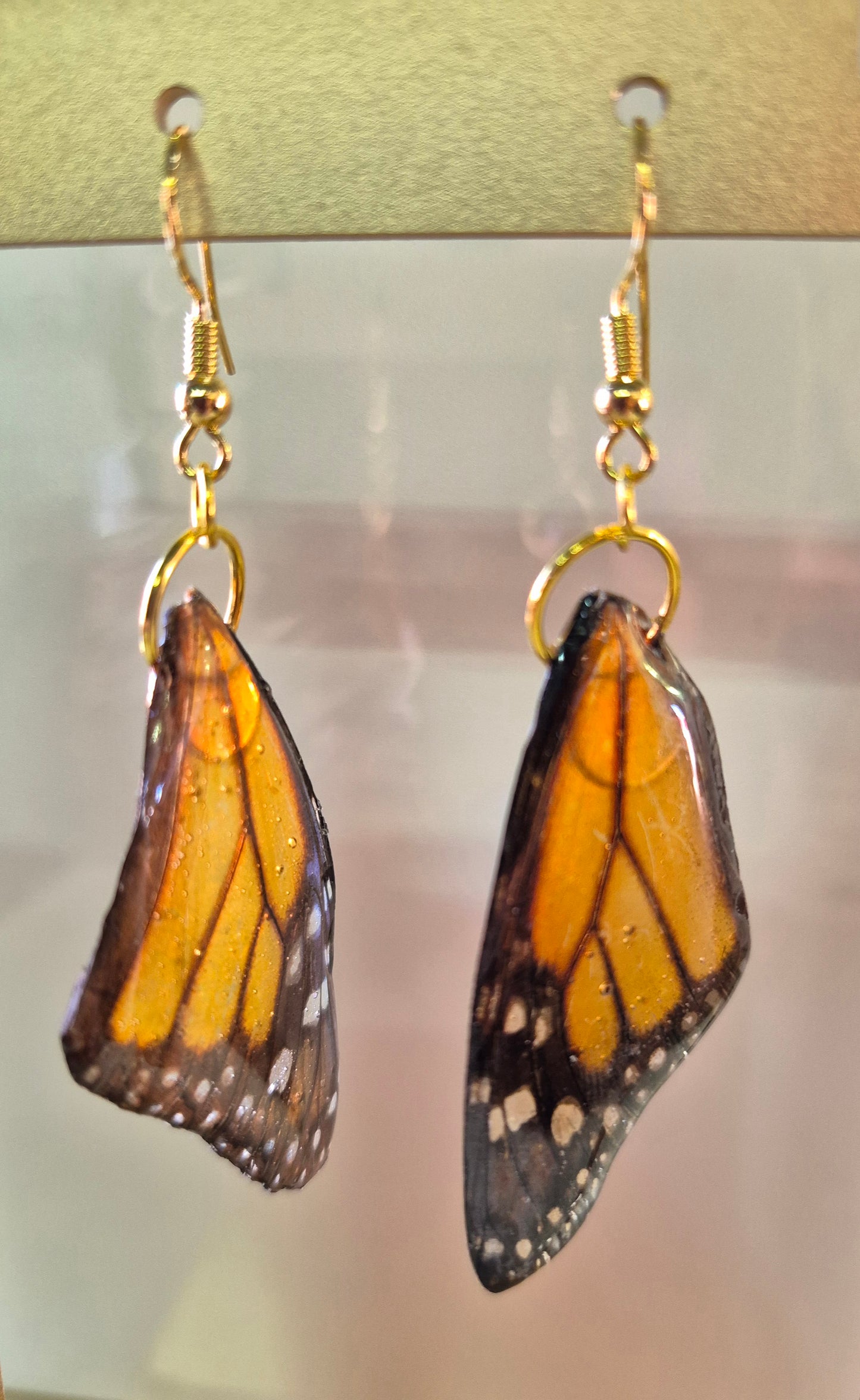 Mariposa Earrings: monarch (3")