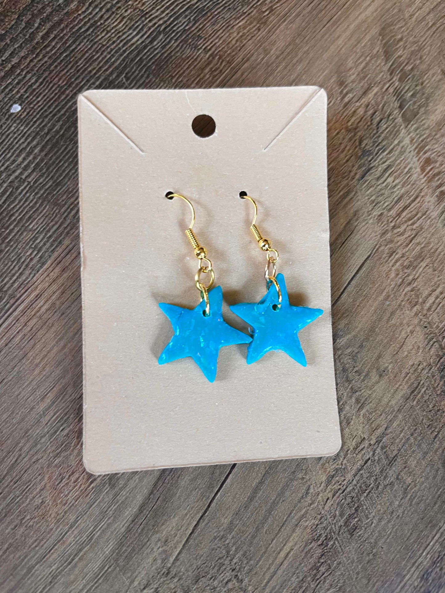 Clay Earrings in "Turquoise Shimmer" Design