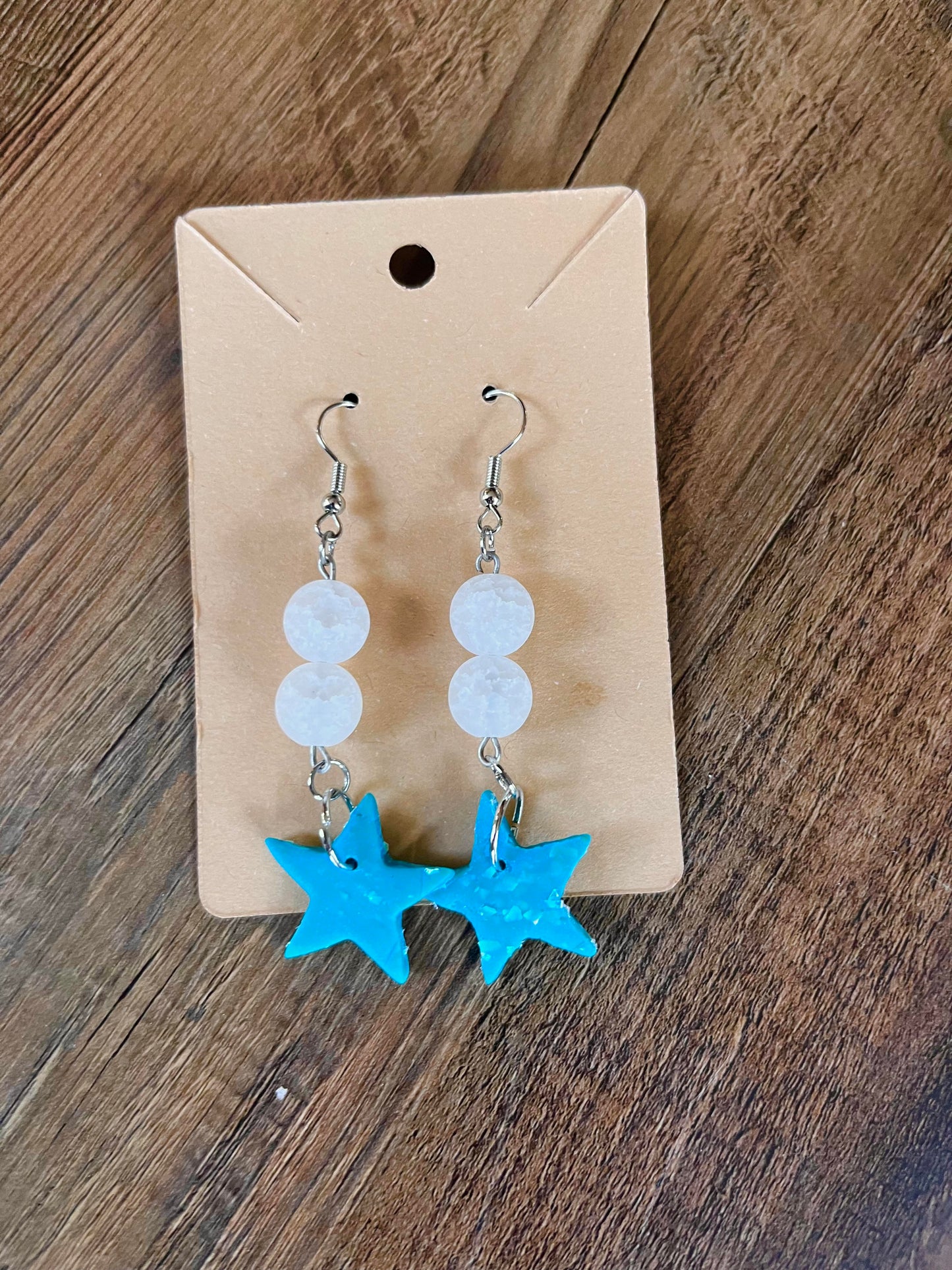 Clay Earrings in "Turquoise Shimmer" Design