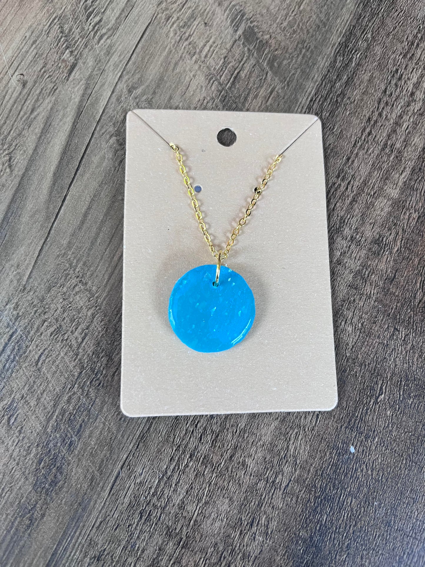 Clay Necklaces in "Turquoise Shimmer" Design